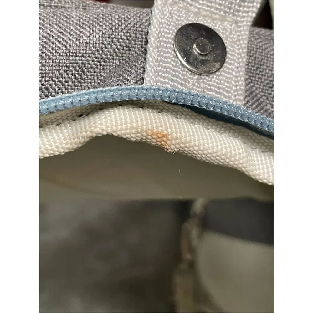 Mr. Peanuts Gray & Blue Convertible Small Pet Backpack & Crossbody Bag -Fleece